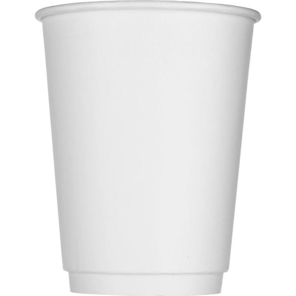 Стакан бумажный 350мл д/гор Белый двухслойный (СК)