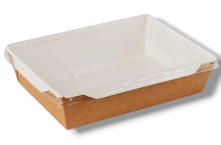 Короб бумажный под салат GEOBOX OPSALAD 500 (165х115х45мм) с крышкой