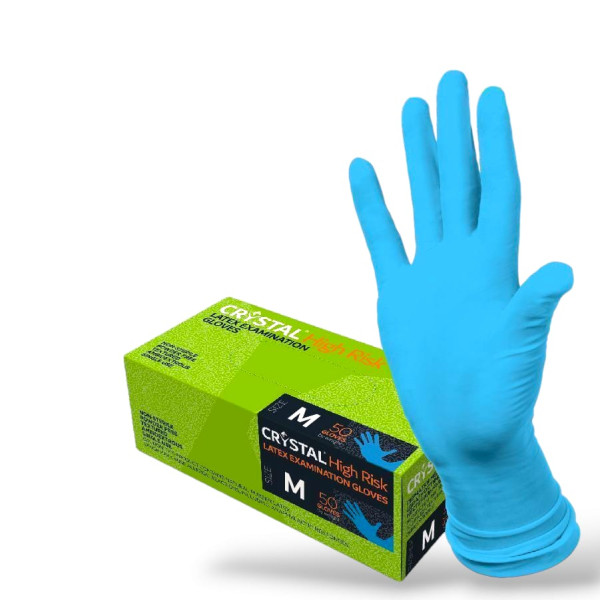 Перчатки хозяйственные латексные CRYSTAL HIGH RISK размер M 50шт(25пар) Перчатки хозяйственные латексные CRYSTAL HIGH RISK размер M 50шт(25пар)