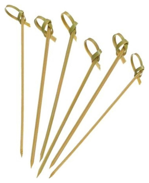 Пика бамбуковая "Узелок" 9см 100шт  Пика бамбуковая "Узелок" 9см 100шт