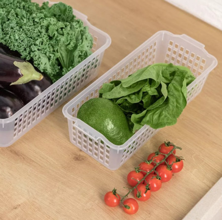 Корзинка универсальная PHIBO, 315х130х85мм, 2,2л, Прозрачная  Корзинка универсальная PHIBO, 315х130х85мм, 2,2л, Прозрачная