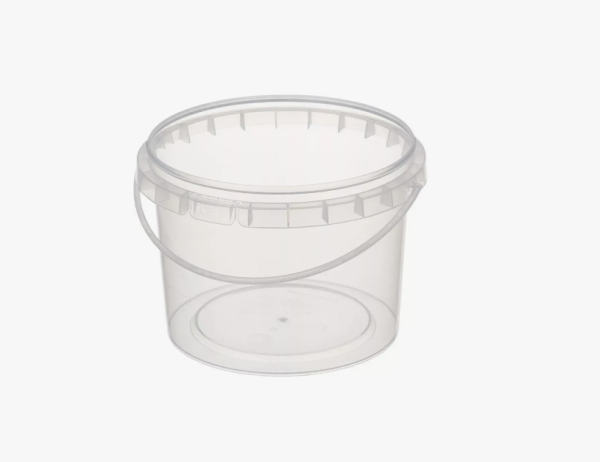 Ведро 0,55л прозрачное с крышкой/ручкой (Унипак) Ведро 0,55л прозрачное с крышкой/ручкой (Унипак)