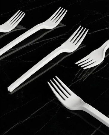 Вилка пластиковая 165мм "Стандарт" компакт белая (Смарт) – СМП-Склад, 2