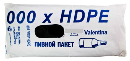 Фасовочный пакет 15х33см в пластах Валентина Черный