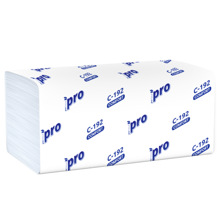 Полотенца бумажные листовые V-сложения 1сл 250л 25гр/м PROtissue (C192)