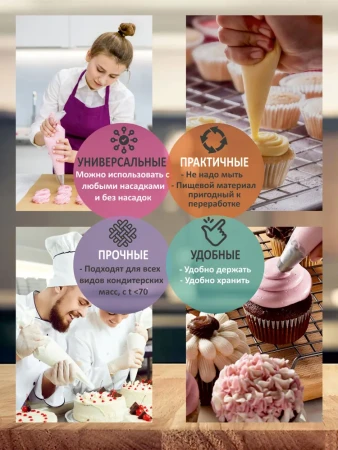 Мешок кондитерский в рулоне Aleks Parks 55см  прозрачный в коробке 100шт  – СМП-Склад, 3