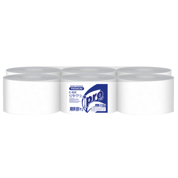 Туалетная бумага Protissue Premium 2сл 215м с центральной вытяжкой (C352) Туалетная бумага Protissue Premium 2сл 215м с центральной вытяжкой (C352)