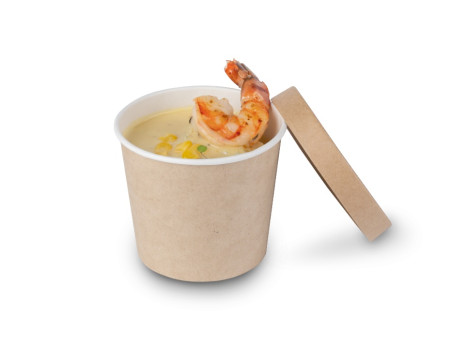 Короб бумажный под суп OSQ Round Bowl 400мл крафт без крышки – СМП-Склад, 3