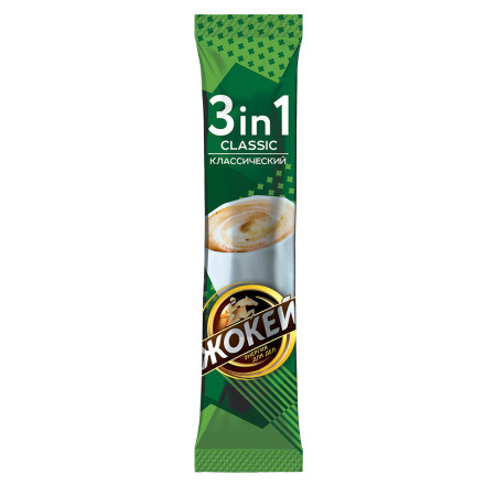 Напиток кофейный растворимый Жокей Классический 3в1, 12гр х 50шт