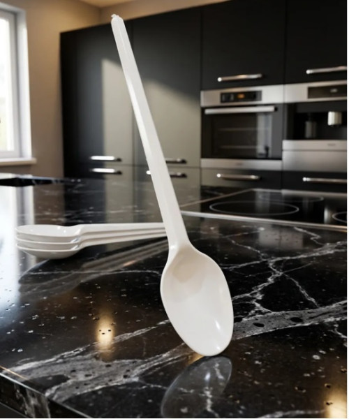 Ложка пластиковая чайная 121мм "Стандарт" компакт белая (Смарт) – СМП-Склад, 2