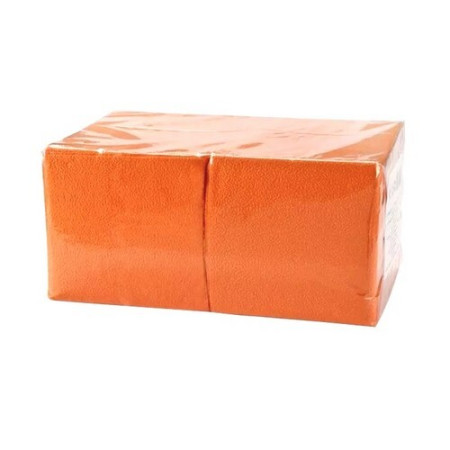 Салфетки бумажные 1сл 400л (24х24см) Оранжевый 