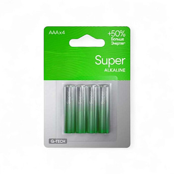 Батарейка ДжиПи Super Alkaline AAA LR3 щелочная (24AB-SR4, 1,5V, 4/96/384/768), 1шт – СМП-Склад