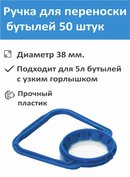 Ручка к бутылке ПЭТ Д-38 синего цвета – СМП-Склад, 2