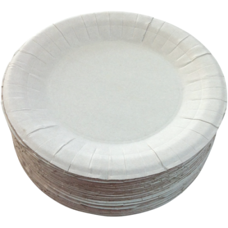 Тарелка картонная Д-205 круглая белая