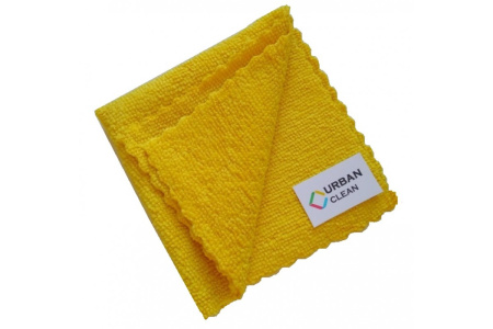 Салфетка из микрофибры "URBAN CLEAN" 25х25см 220гр желтая Laser, 1шт