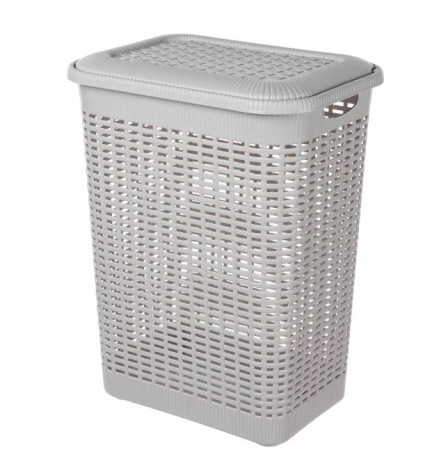 Корзина для белья ECONOVA, 30л с крышкой, Светло-серый  Корзина для белья ECONOVA, 30л с крышкой, Светло-серый