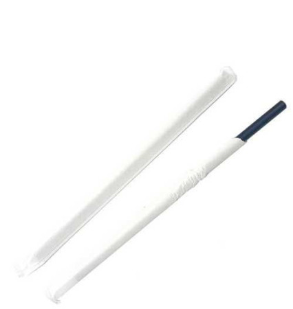 трубочка в индивидуальной черная