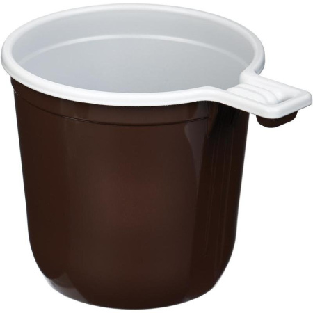 Чашка кофейная пластик 180-200мл Упакс-Юнити коричневая 